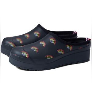 NEW HUNTER Play Mini Rainbow 🌈 Print Clog Size 8
